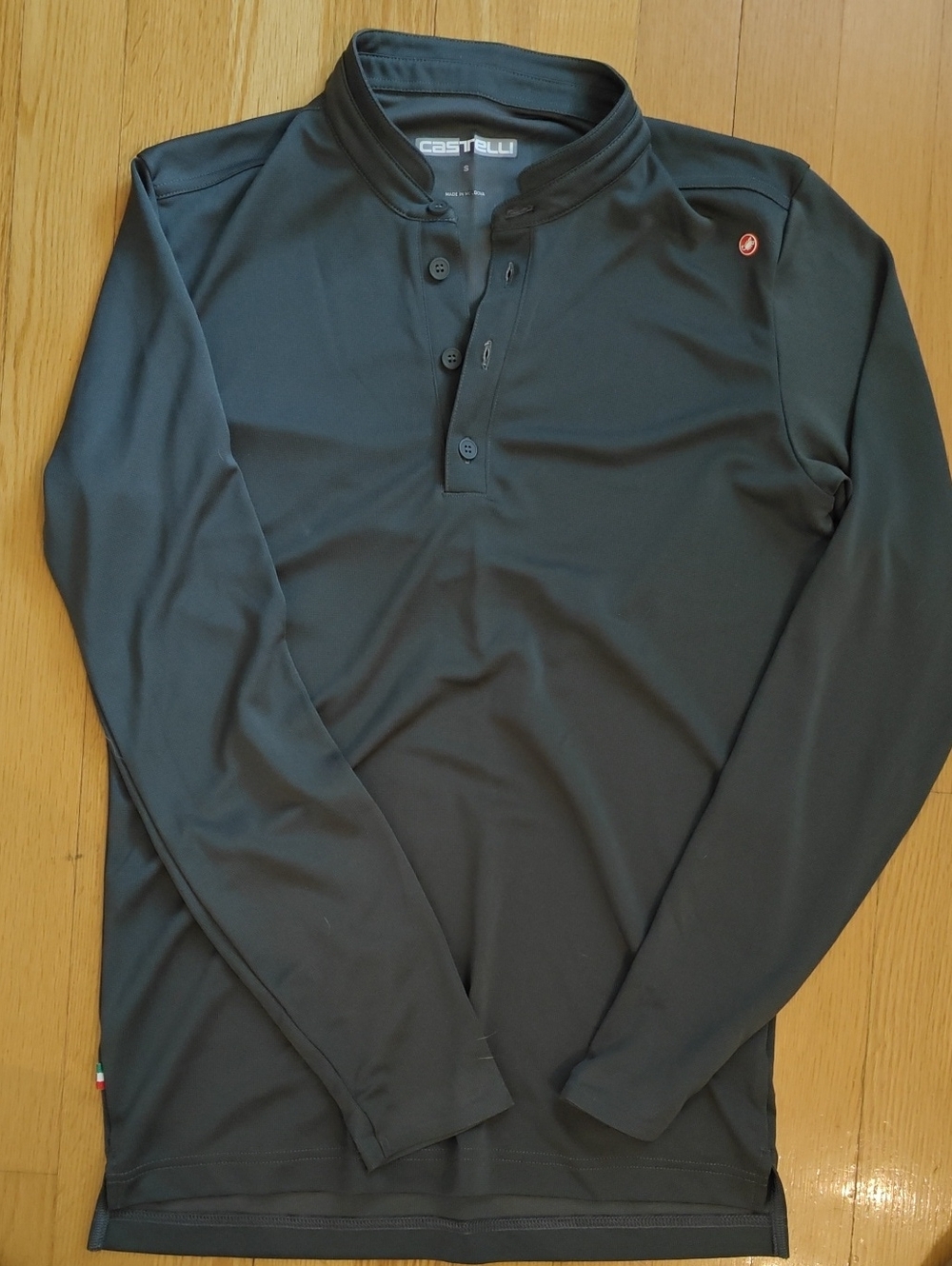 Castelli Long Sleeve Cycling Henley - Black